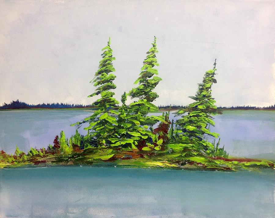 Island of Firs Painting by Desmond Raymond