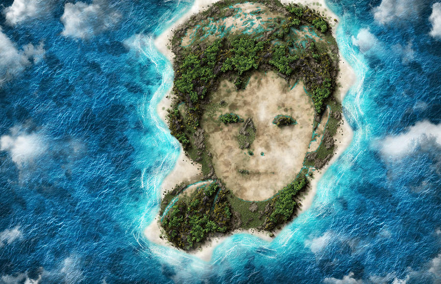 Island of Red Hair Boy Painting by Celestial Images