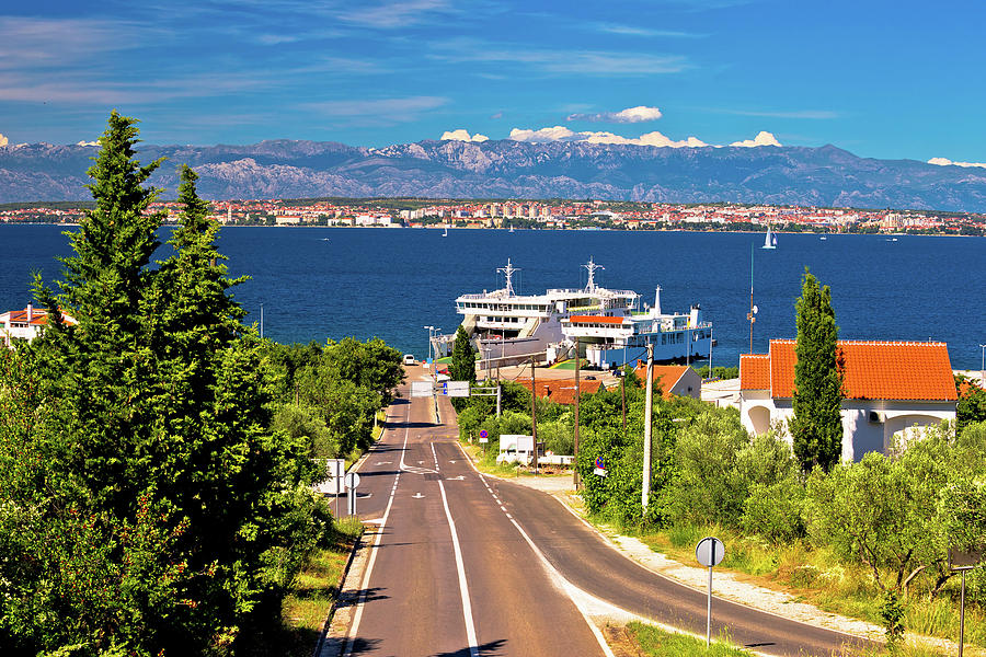 Island of Ugljan ferry port and Zadar view Photograph by Brch Photography