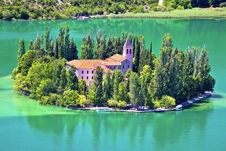 Island of Visovac monastery in Krka  Photograph by Brch Photography