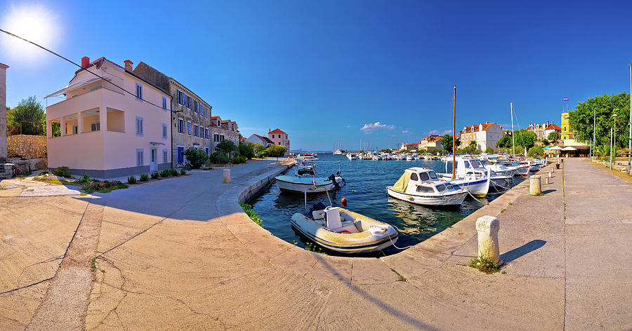 Island of Zlarin harbor panoramic view Photograph by Brch Photography