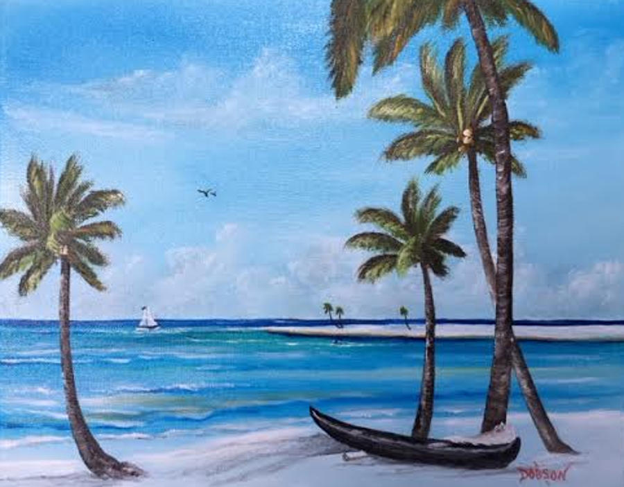 Island Paradise Painting by Lloyd Dobson
