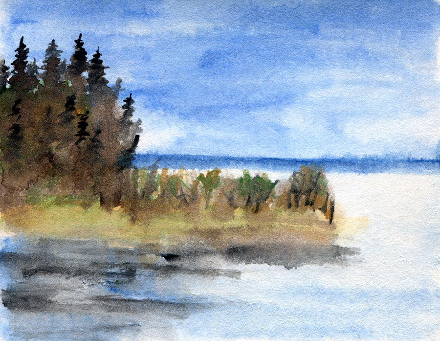 Island Point Painting by R Kyllo