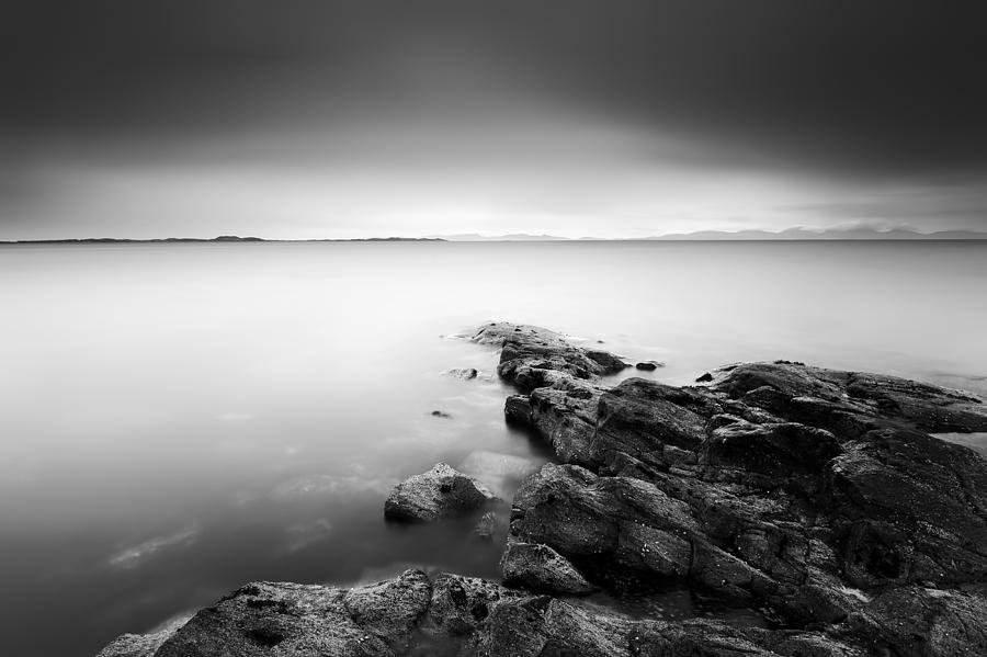 Black And White Photograph - Island Rocks by Grant Glendinning