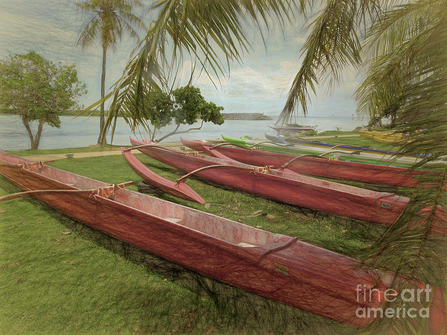 Outrigger Canoes Photograph - Island Sketches by Scott Cameron