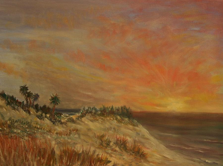 Island Sunset Painting by Ben Kiger