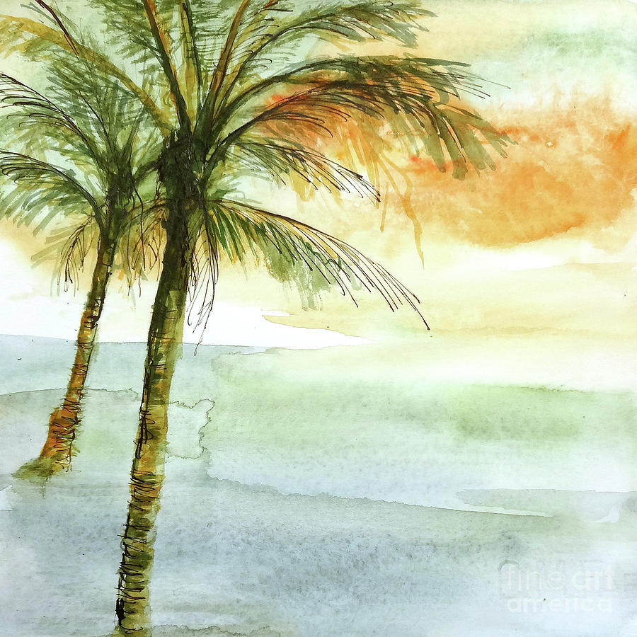 Island Sunset II Painting by Chris Paschke