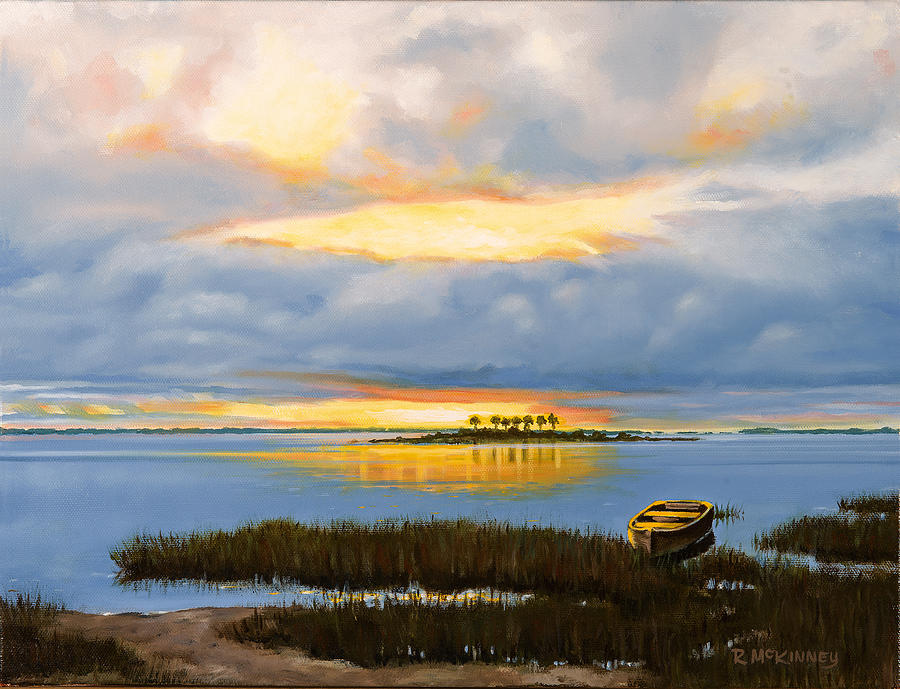 Island Sunset Painting by Rick McKinney