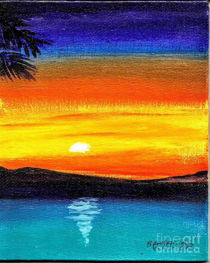 Island sunset Serenity Painting by Vernita Miller - Fine Art America