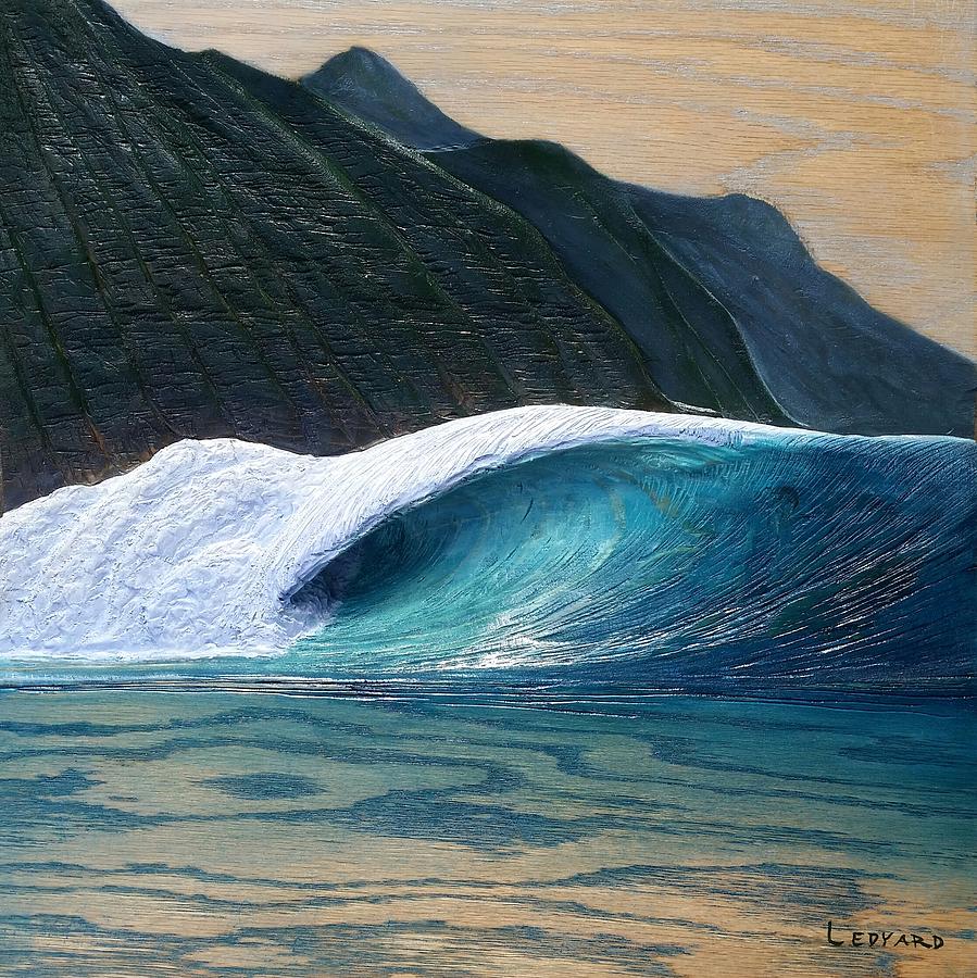 Surfing Painting - Island Treasure by Nathan Ledyard