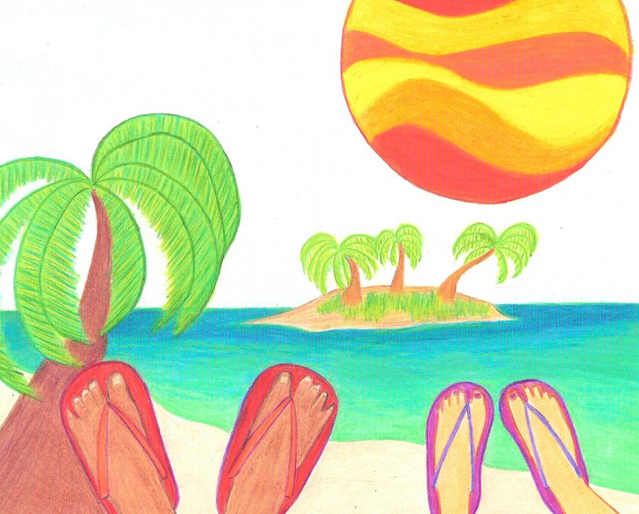 Summer Painting - Island Watchers by Geree McDermott