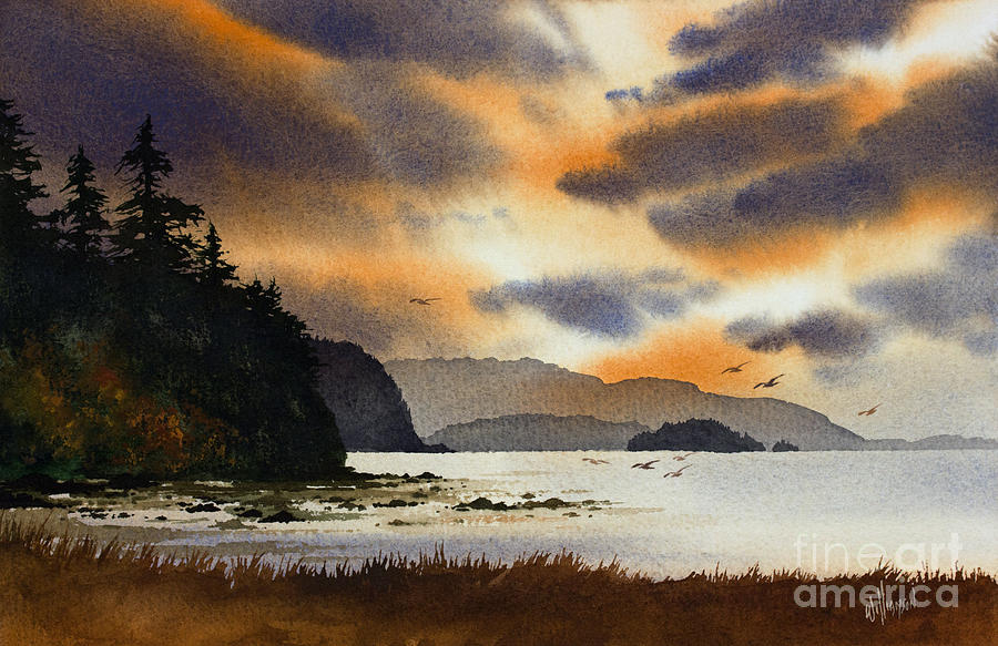 Islands Autumn Sky Painting by James Williamson