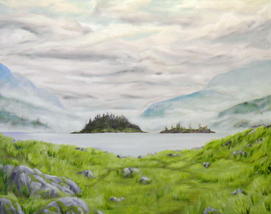 Islands in the sea Painting by Ida Eriksen
