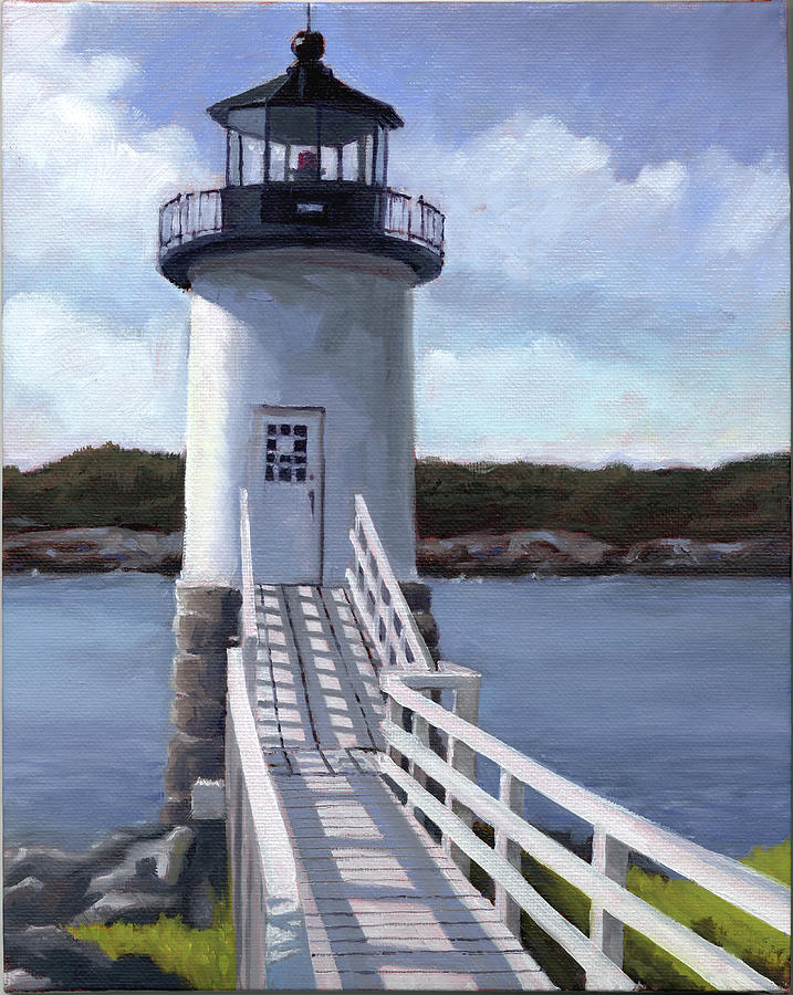 Lighthouse Painting - Isle Au Haut Lighthouse by Todd Baxter