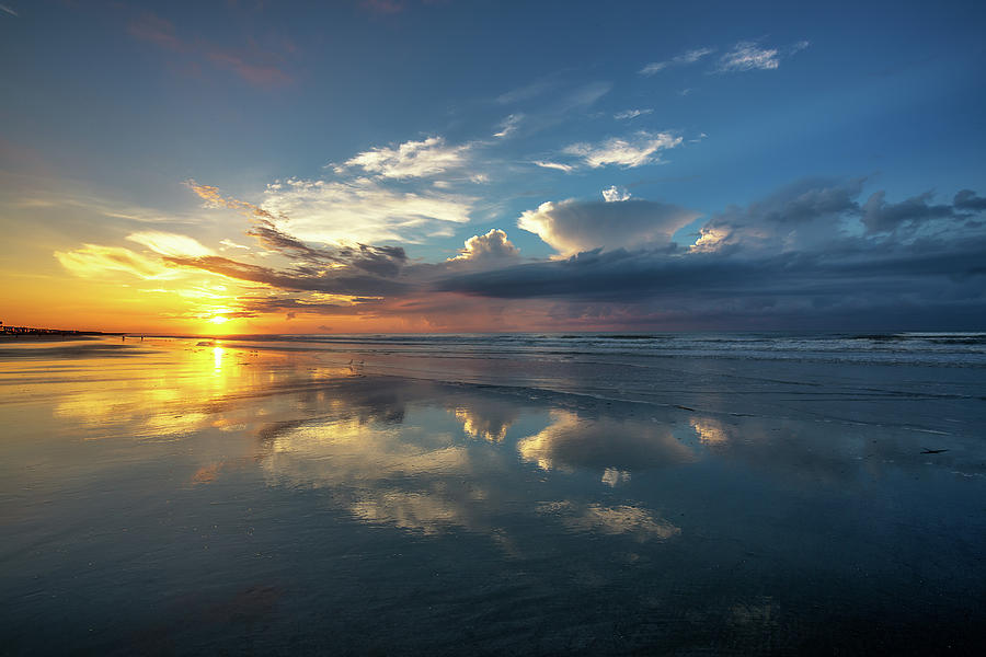 Isle of Palms Sunrise Reflection Photograph by Donnie Whitaker