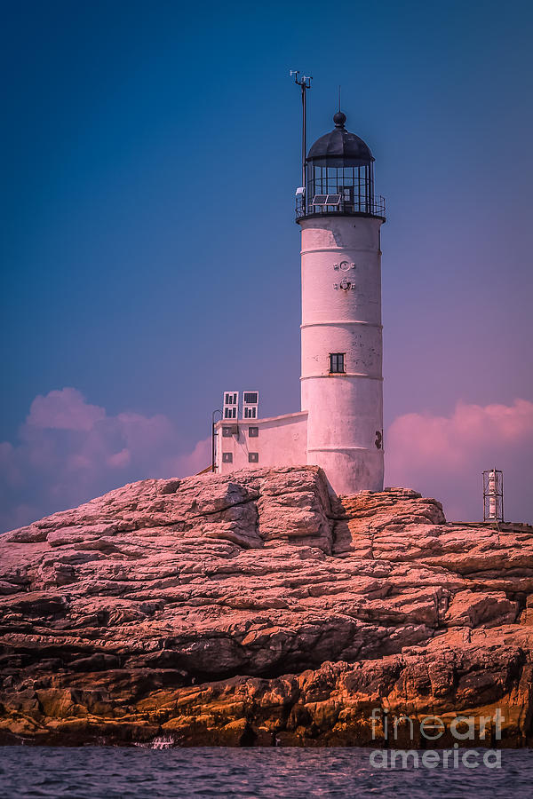 Isles of shoals lighthouse in the afternoon 1 Photograph by Claudia M Photography