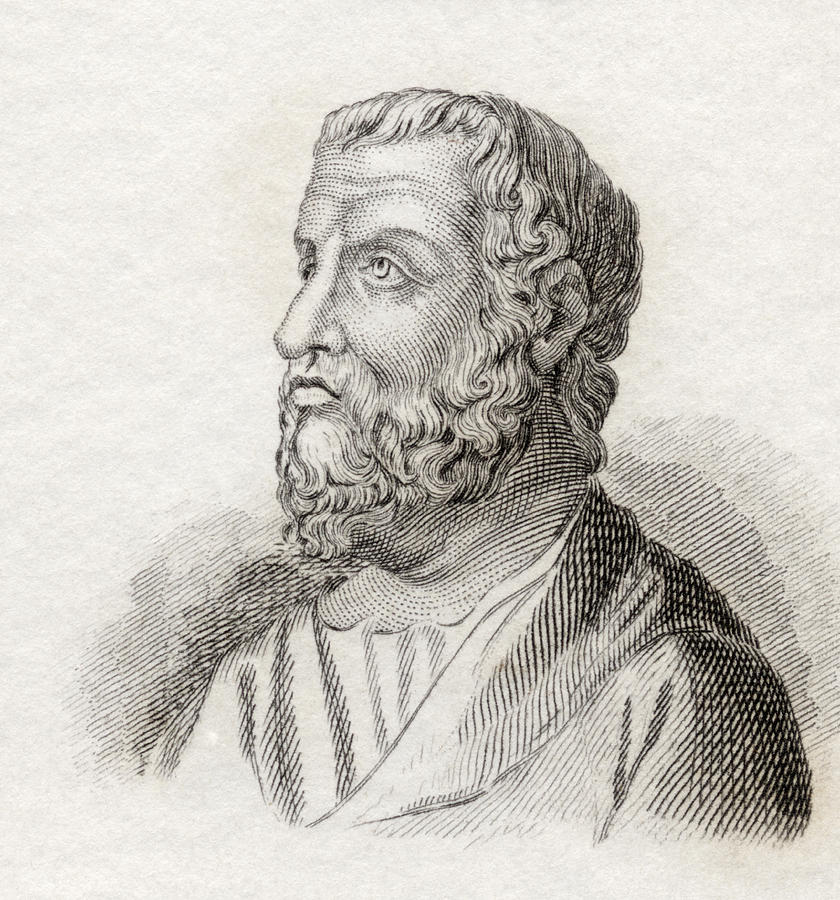 Isocrates, 436 To 338 Bc. Ancient Greek Drawing by Vintage Design Pics