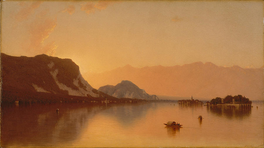 Isola Bella in Lago Maggiore Painting by Sanford Robinson Gifford