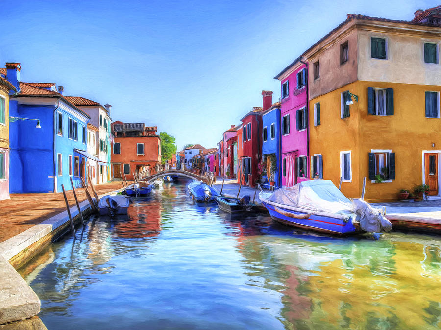 Isola di Burano 2 Painting by Dominic Piperata