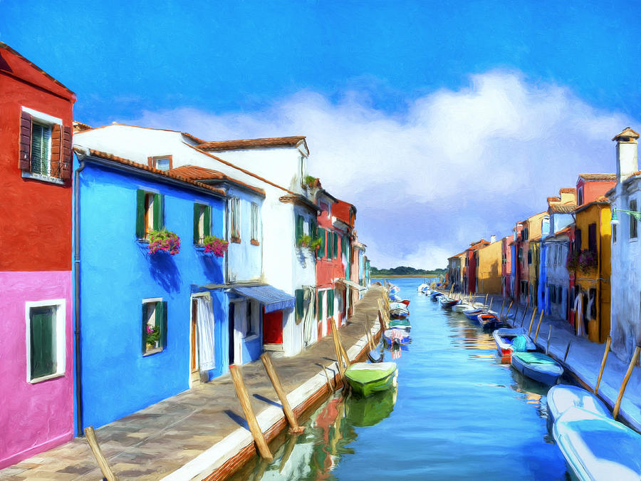 Isola di Burano Painting by Dominic Piperata