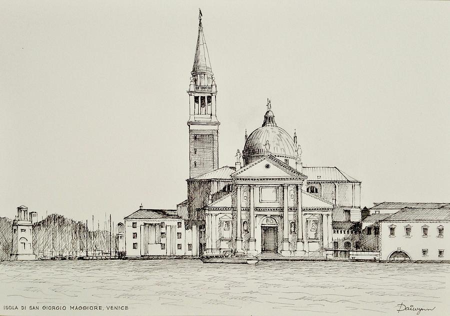 Isola di San Giorgio Maggiore Venice Drawing by Dai Wynn