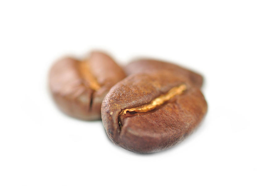 Coffee Photograph - Isolated coffe beans by Martin Capek