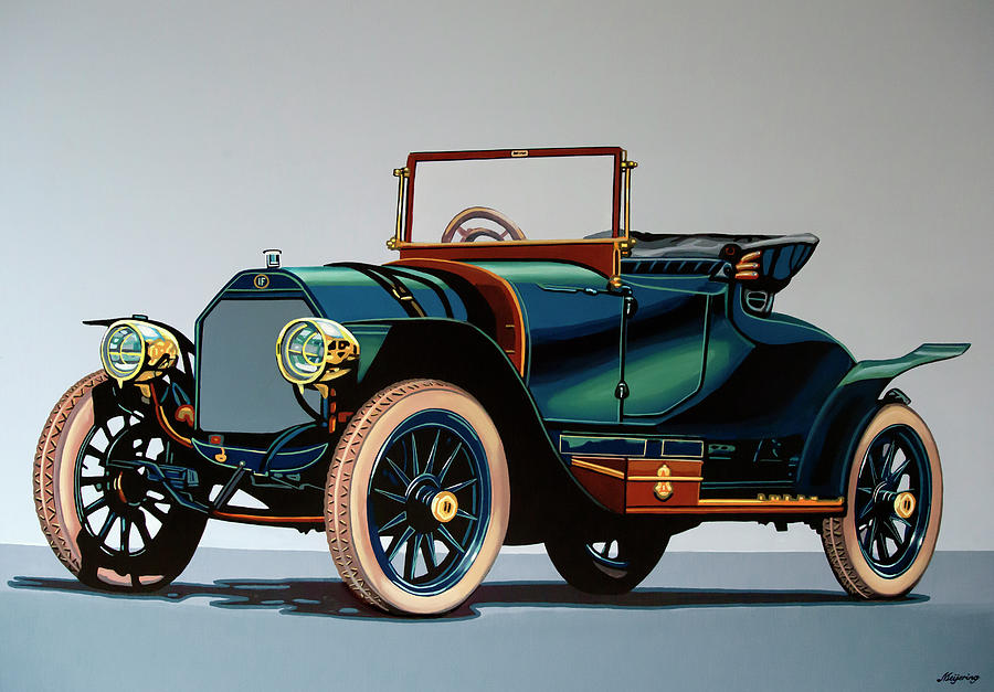 Vintage Painting - Isotta Fraschini Tipo 1911 Painting by Paul Meijering