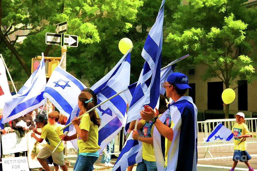Israel Day People  Photograph by Chuck Kuhn