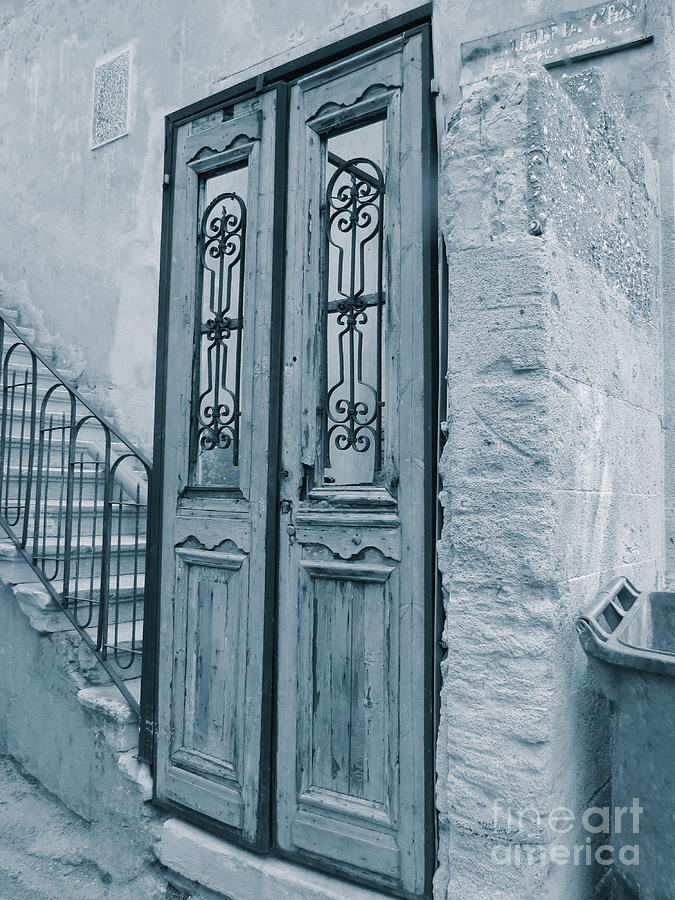 Israel Door Blue Tone Photograph by Donna L Munro