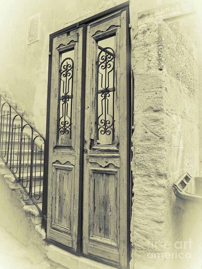 Israel Door Sepia Photograph by Donna L Munro