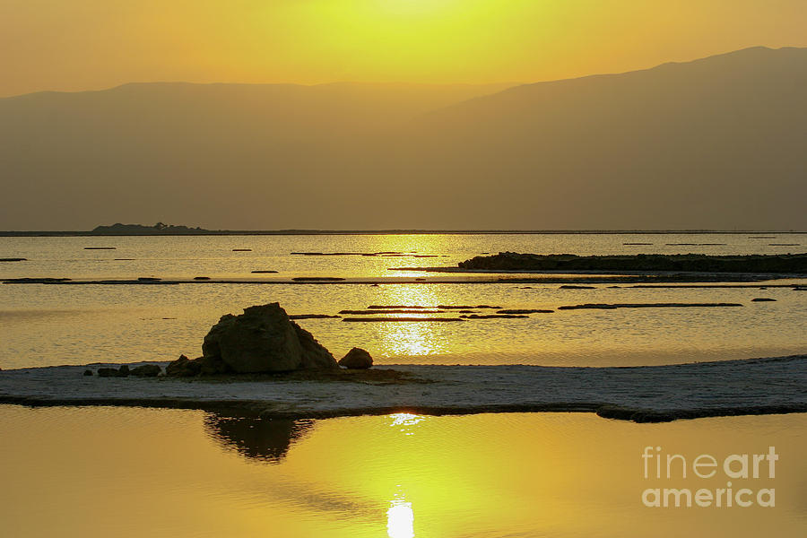 Israel, the Dead Sea at sunset 4 Photograph by Harel Stanton