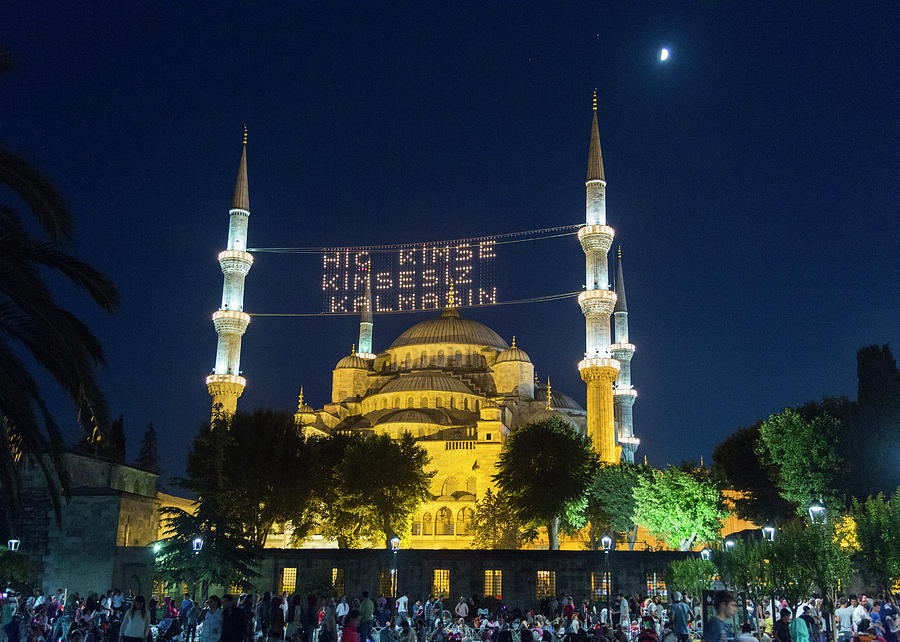 Istanbul Blue Mosque at Ramadan Photograph by Stephen Stookey