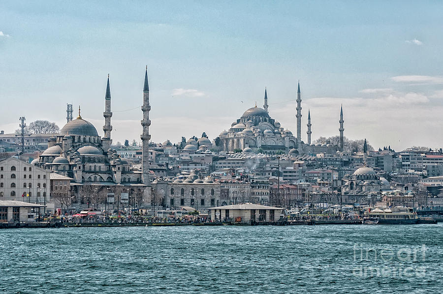Istanbul Cityscape Suleymaniye Mosque Photograph by Antony McAulay