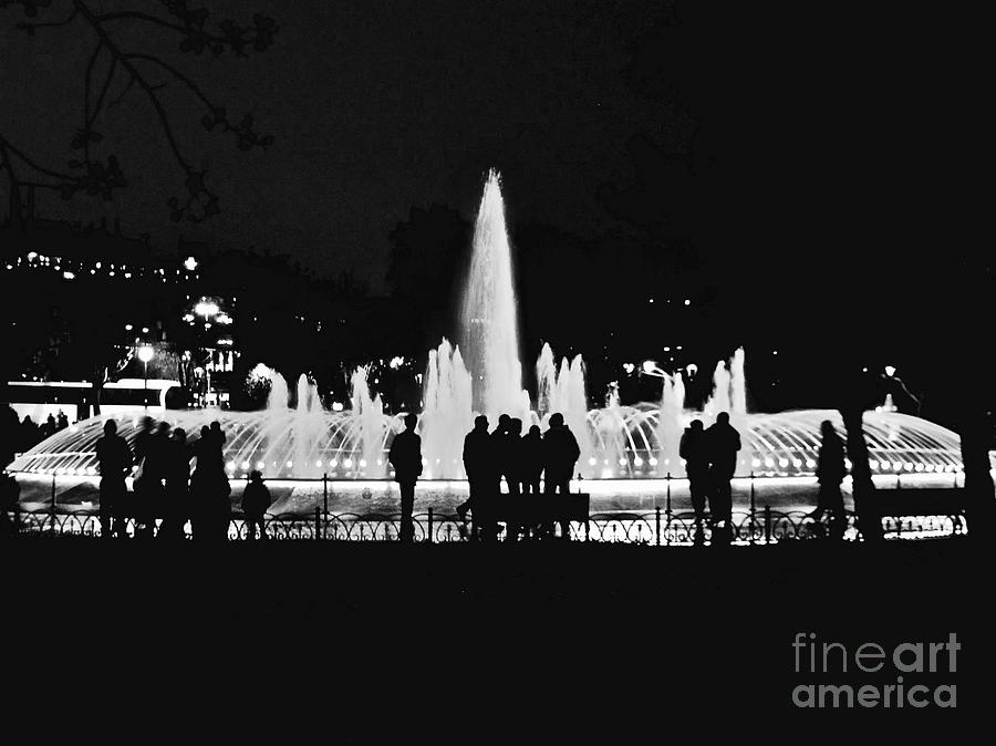 Istanbul Fountain Lights Photograph by Rachel Morrison