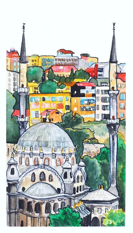 Istanbul Minarets Painting by Marianne Bland - Fine Art America