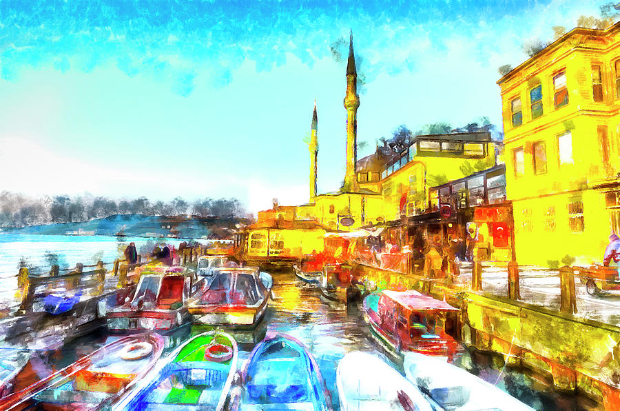 Istanbul Turkey Art Mixed Media by David Pyatt