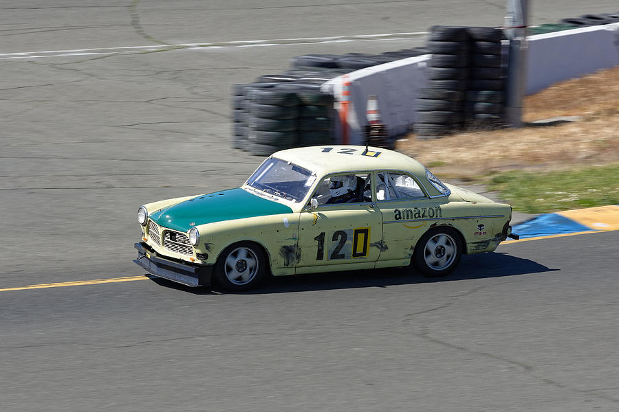 It Aint It -- Volvo 122S Race Car at the 24 Hours of LeMons Race, Sonoma California Photograph by Darin Volpe