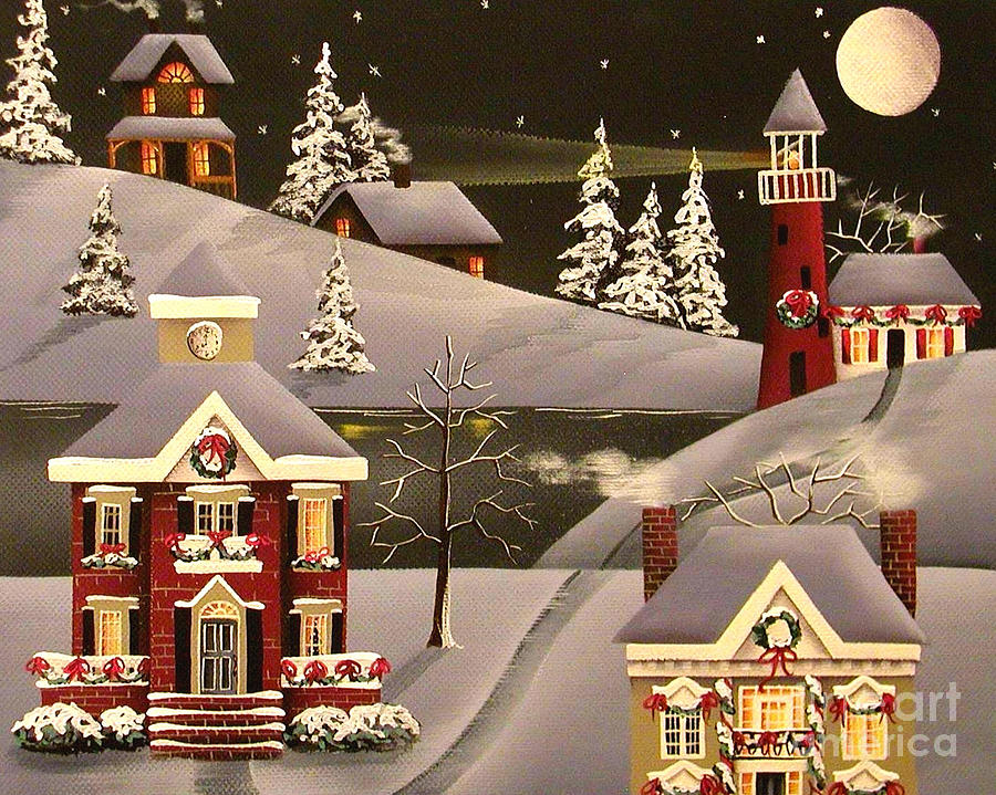 Christmas Painting - It Came Upon a Midnight Clear by Catherine Holman