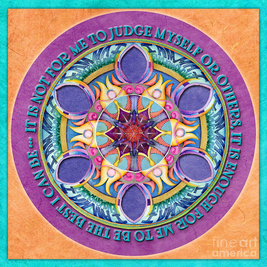 It Is Enough Mandala Prayer Painting by Jo Thomas Blaine