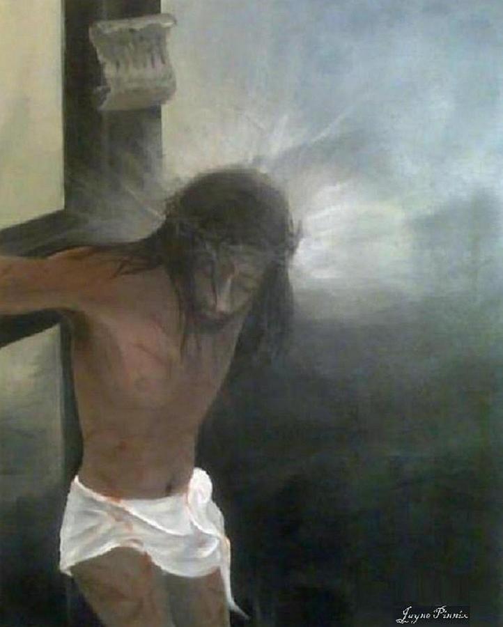 Jesus Christ Painting - It is Finished by Jayne Pinnix