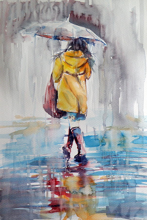 It is raining Painting by Kovacs Anna Brigitta