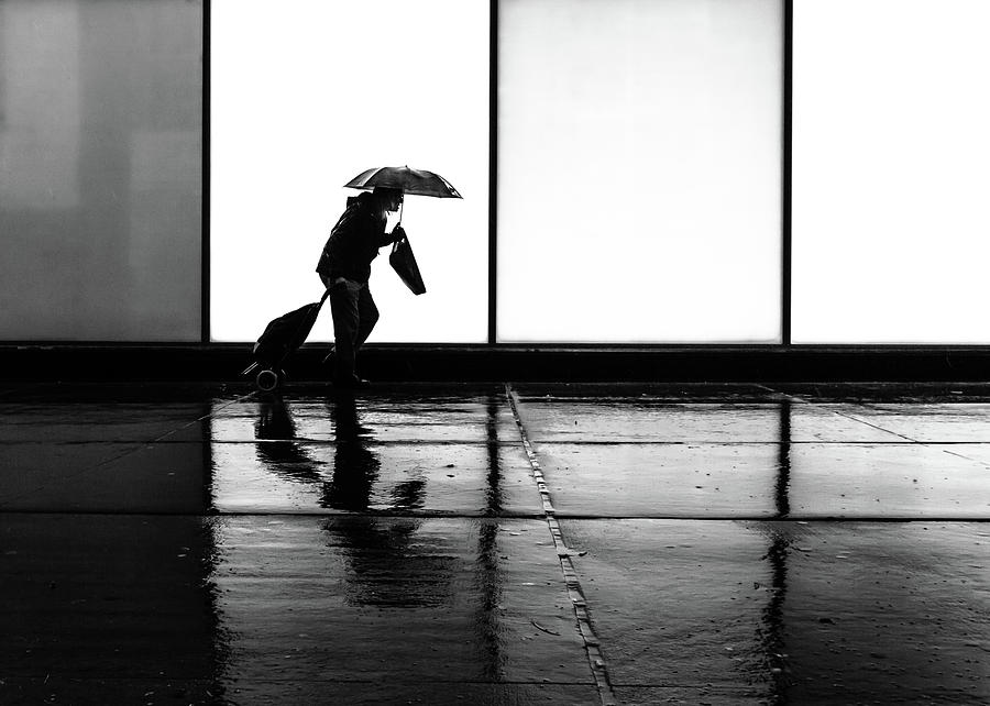 Black And White Photograph - It Was A Rainy Day No 8 by Brian Carson
