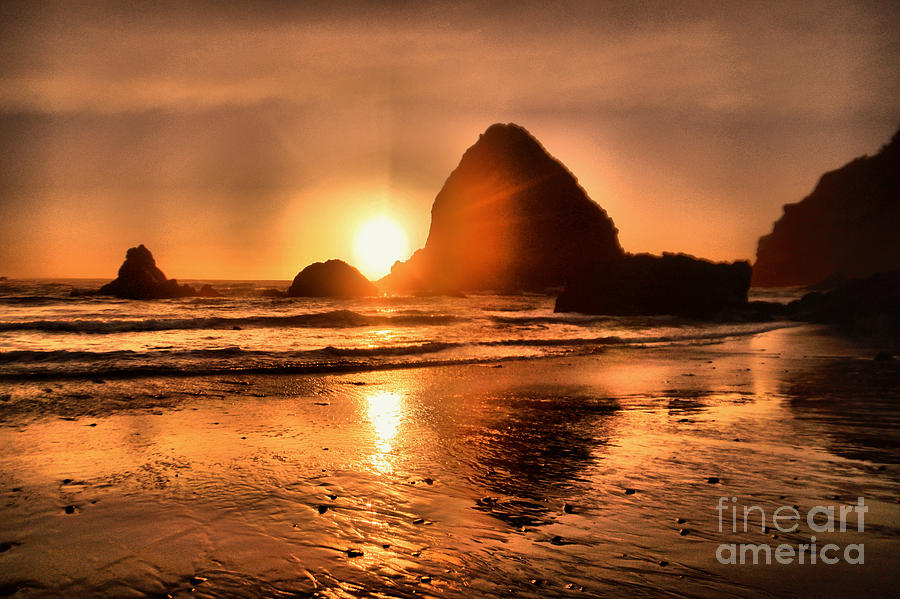 Sunset Photograph - It was easy to walk with you by Jeff Swan