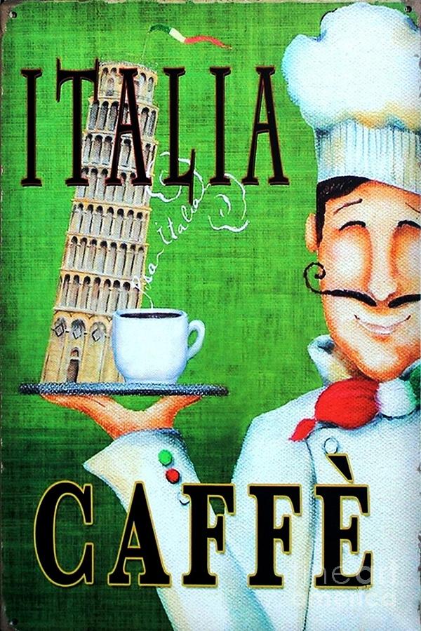 Italia Caffe Painting by Thea Recuerdo