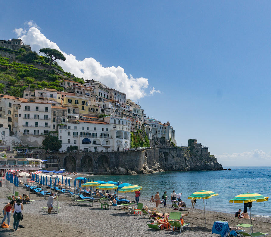 Italian Beach Boardwalk Photograph by Jan Hagan | Pixels