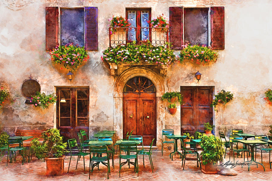 Italian Cafe  Painting  by Michael Shifflett