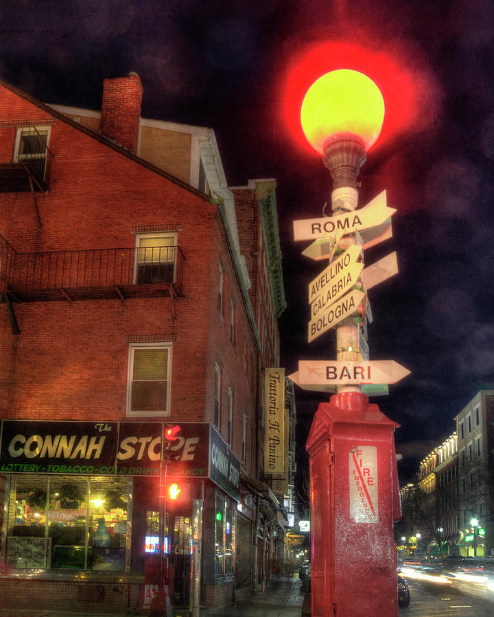 Italian Cities Sign - North End - Boston Photograph by Joann Vitali