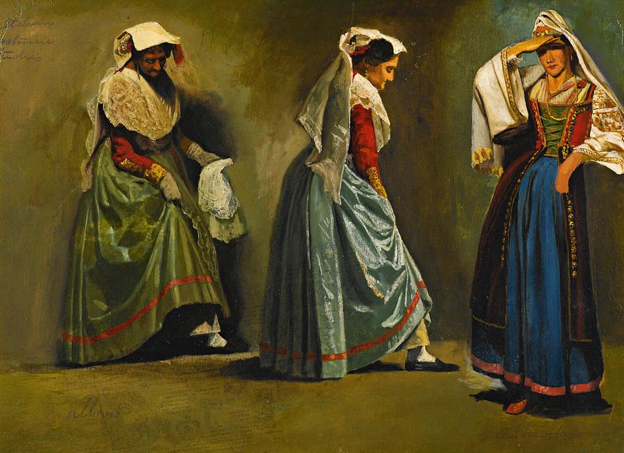 Italian Costume Studies Painting by Albert Bierstadt