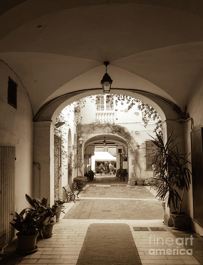 Italian Courtyard  Photograph by Marina Usmanskaya