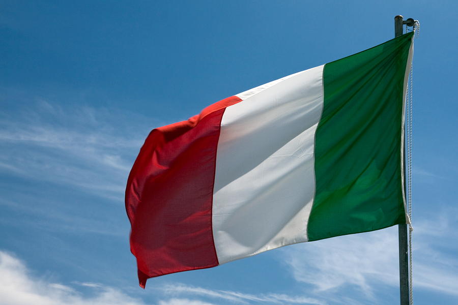 Italian Flag Flying Photograph by Sally Weigand